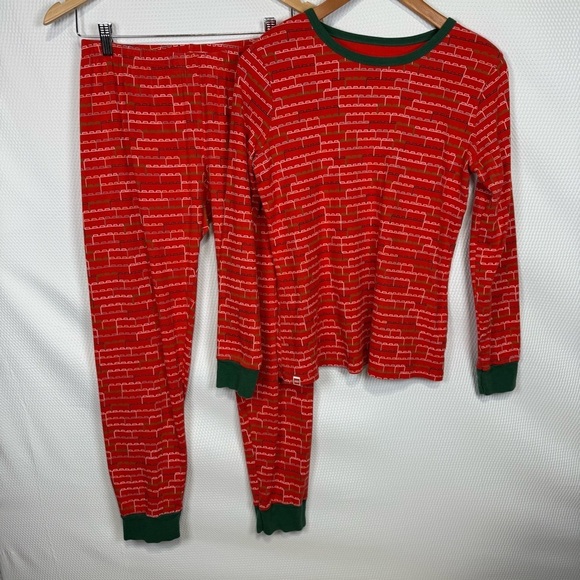 Lego Other - LEGO TARGET Red Stacked Brick Pattern Pajama Set Adult Size Medium